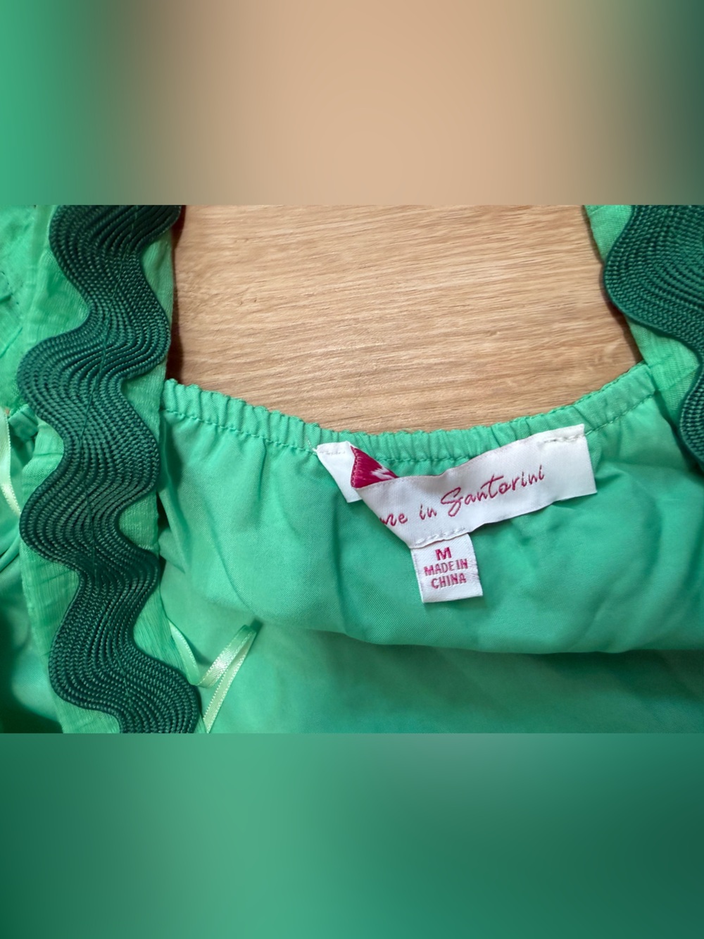 Meet me in Santorini Green Tiered Mini Dress - Picture 7 of 8